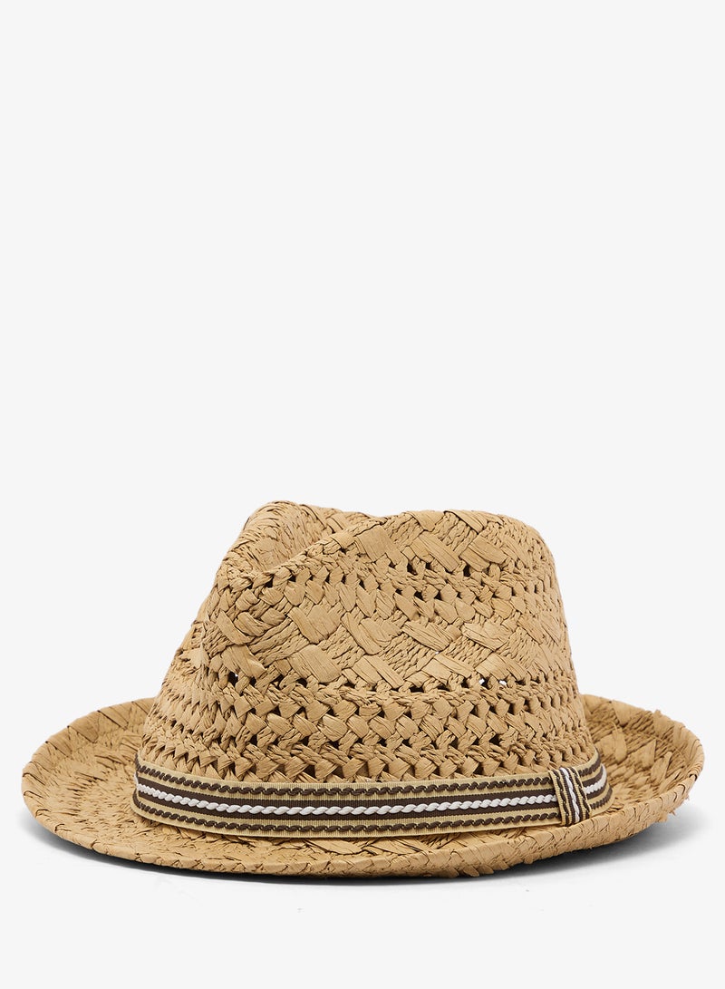 Seventy Five Straw Fedora Hat - Image 1